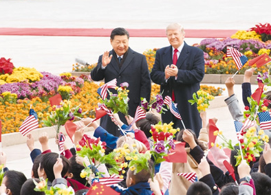 习近平同美国总统特朗普举行会谈